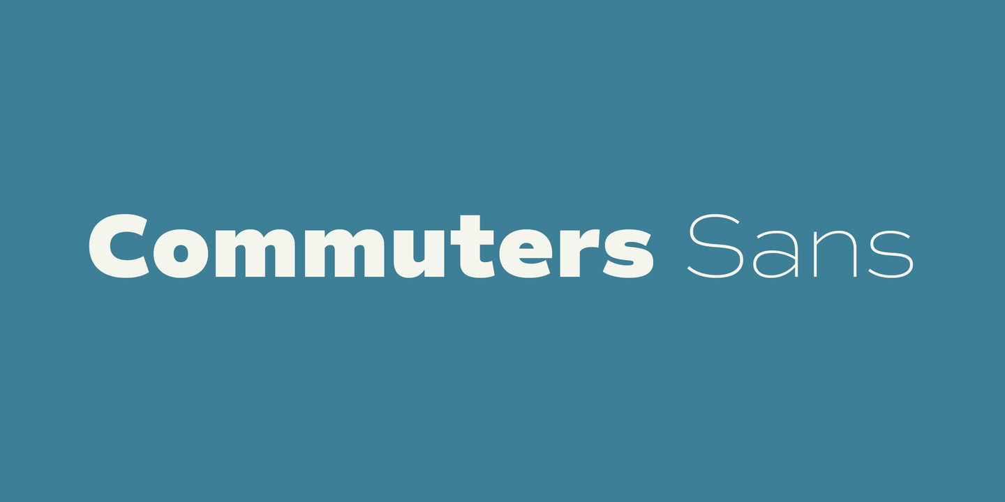 Beispiel einer Commuters Sans Italic-Schriftart